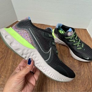 Nike Renew Women’s Running Shoes Black Green Purple Blue Size 8